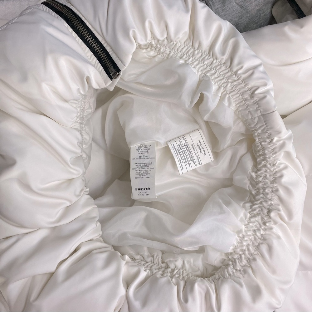 Joe Fresh White Down Filled Puffer Coat With Hood M - Picture 6 of 16